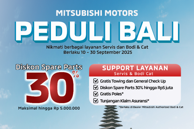 Mitsubishi Motors Ringankan Konsumen Terdampak Banjir Bali - lajuroda.com