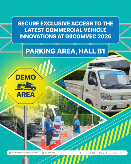 GIICOMVEC 2026 Resmi Digelar di JIExpo Kemayoran, Hadirkan Solusi Interaktif bagi Pelaku Bisnis Kendaraan Komersial GIICOMVEC 2026 Hadir di JIExpo Kemayoran, Tawarkan Solusi Interaktif bagi Pelaku Bisnis Kendaraan Komersial - lajuroda.com