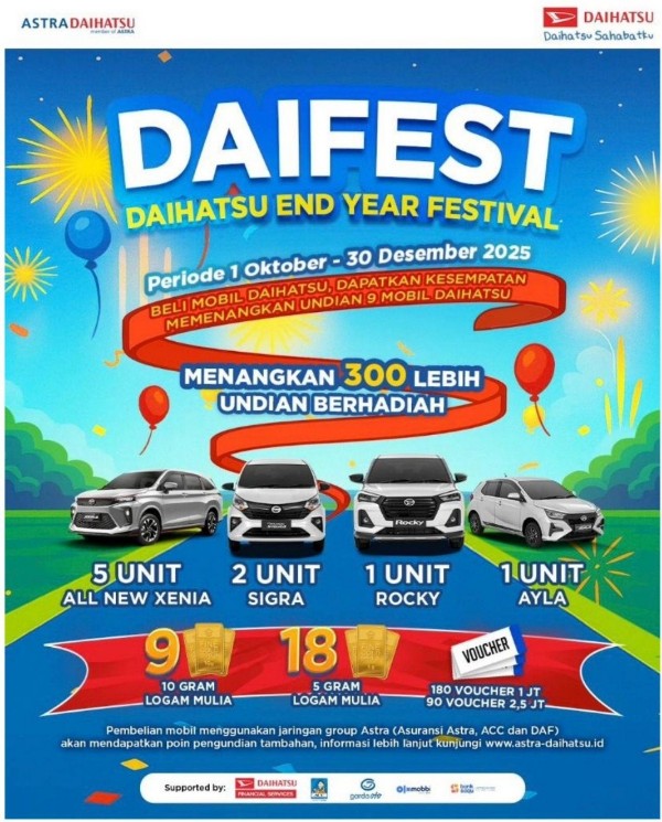Astra Daihatsu Umumkan Pemenang DAIFIT 2026, Hadiah Umroh hingga Promo MID DEALS Berhadiah Ayla Modifikasi - lajuroda.com