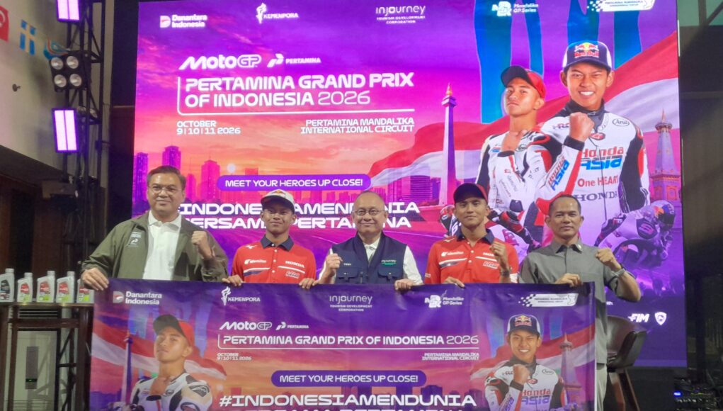 Pertamina dan ITDC Ajak Masyarakat Dukung Mario Aji dan Veda di MotoGP Mandalika 2026 Pertamina dan ITDC Ajak Masyarakat Dukung Mario Aji dan Veda di MotoGP Mandalika 2026 - lajuroda.com