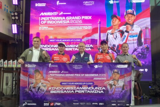 Pertamina dan ITDC Ajak Masyarakat Dukung Mario Aji dan Veda di MotoGP Mandalika 2026 Pertamina dan ITDC Ajak Masyarakat Dukung Mario Aji dan Veda di MotoGP Mandalika 2026 - lajuroda.com
