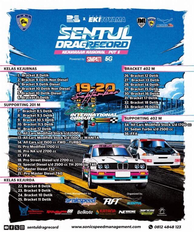 Sentul Drag Record Kejurnas Drag Race 2026 Memanas, Speedcraft Kejar Sea Team - lajuroda.com